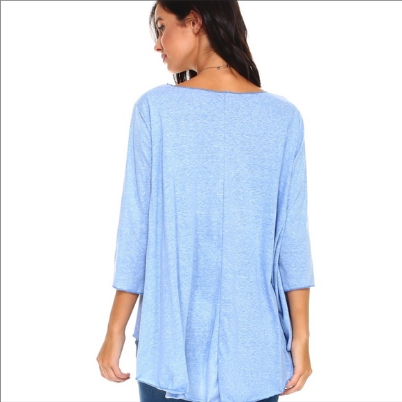 Simplicitie Blue Heather Flowy Tunic - Picture 6 of 6
